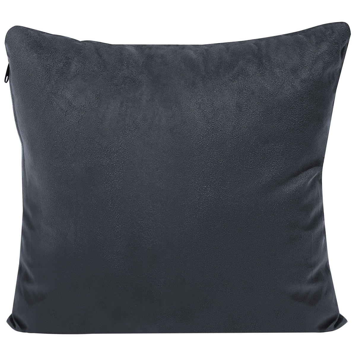 3-SITZER-SOFA Samtstoff Grau Bornholm - Dunkelgrau, Textil (197/76/79cm) - Beliani