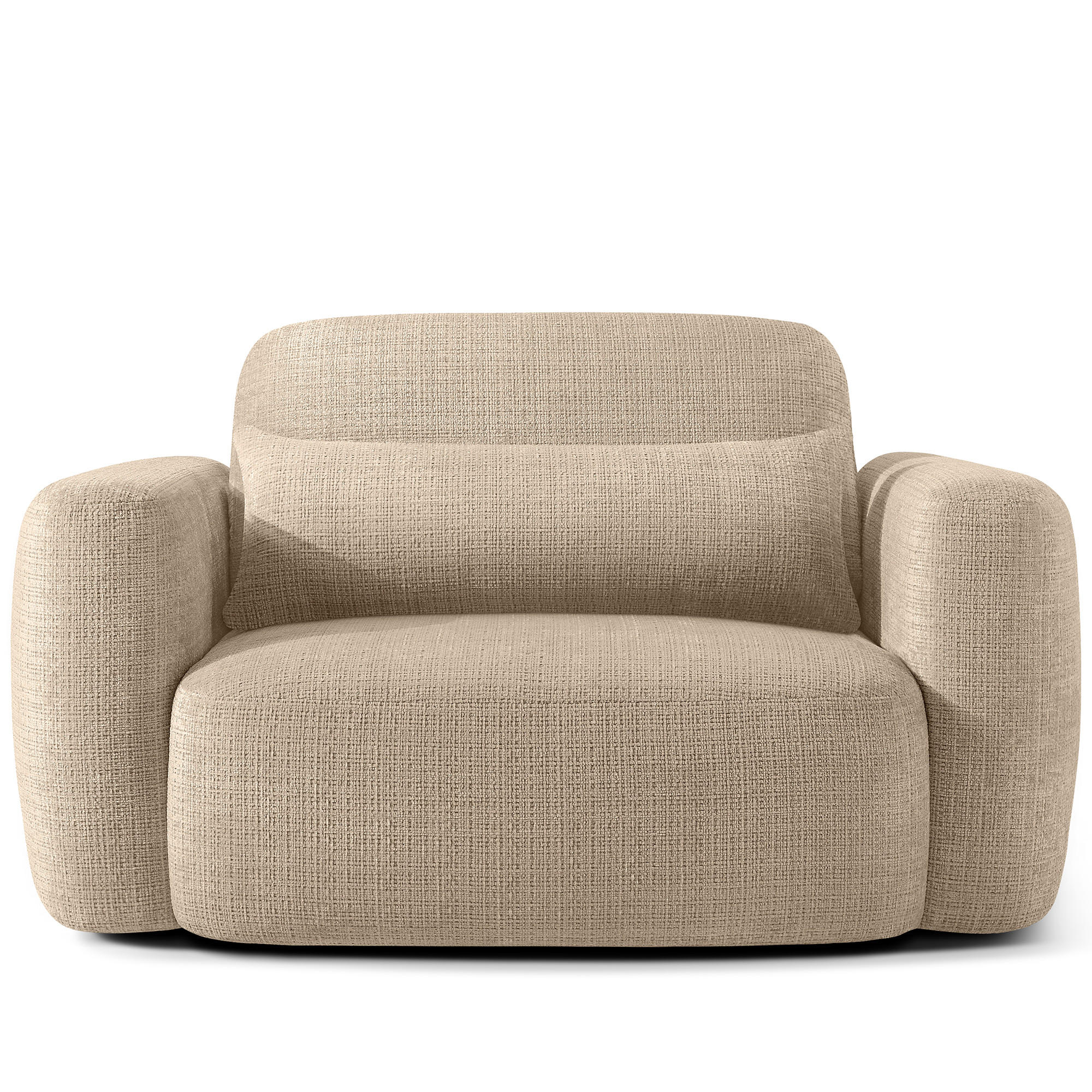 SESSEL ELOSA - Beige, Holz/Textil (145/85/115cm) - KONSIMO®