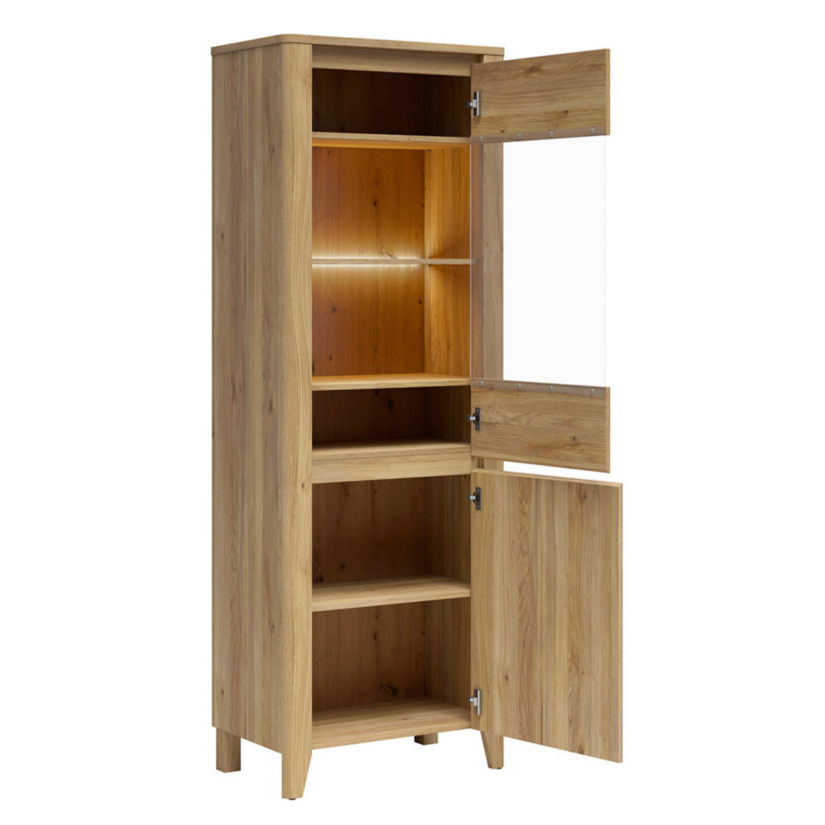 GESCHIRRSCHRANK Samara Holz - Braun, Holzwerkstoff (71/200/42.5cm) - Petits-meubles