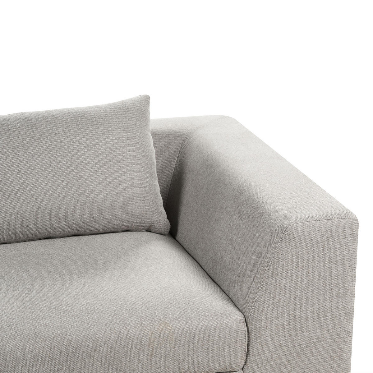 3-SITZER-SOFA hellgrau mit Kissen Lermon - Grau, Textil (260/59/100cm) - Beliani