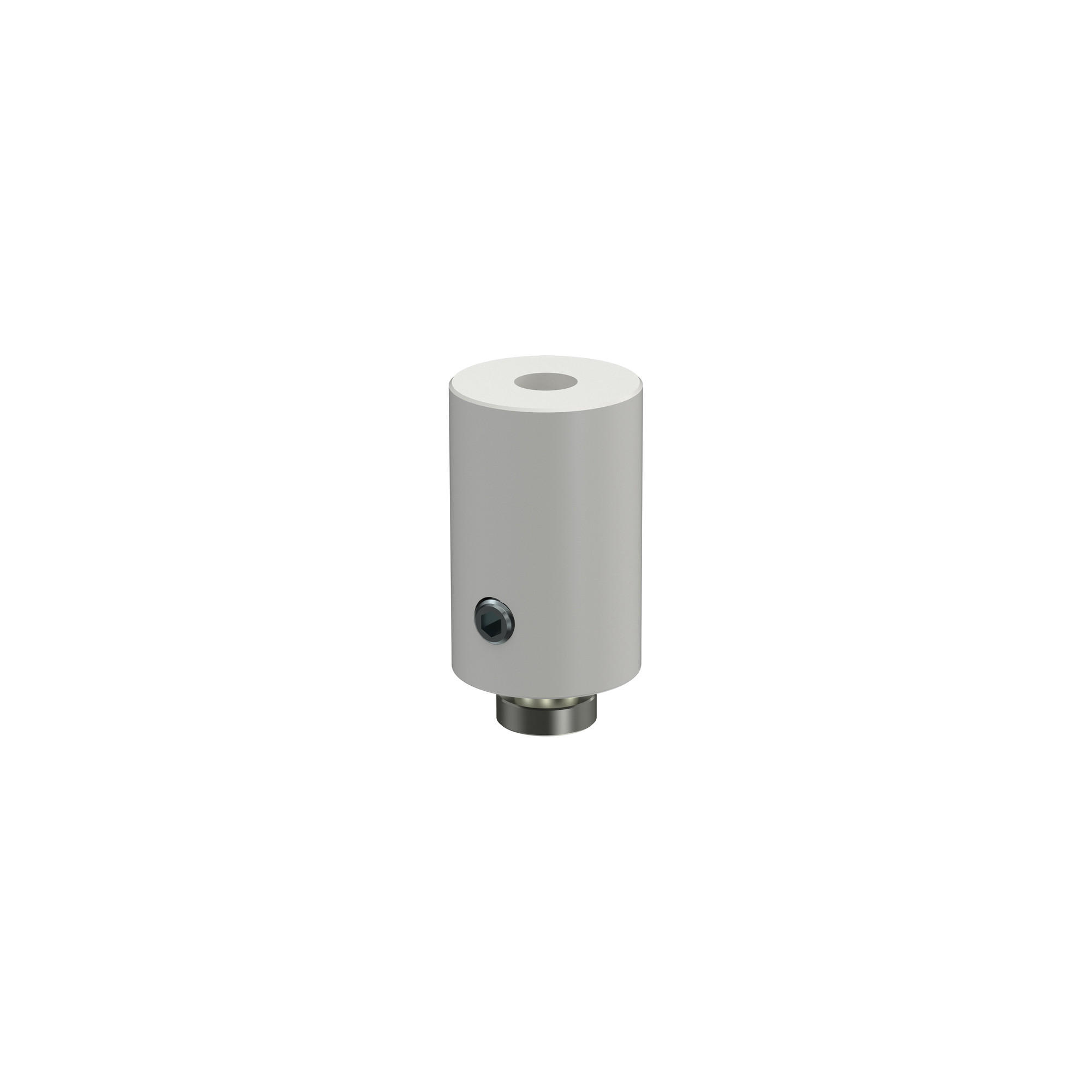 DECKENTRÄGER FÜR INNENLAUFSTANGEN 20 mm Ø, Sonius 1-läufig, Weiß, Packung 2 Stück - Weiß, Metall (1.6/3/1.6cm) - INTERDECO