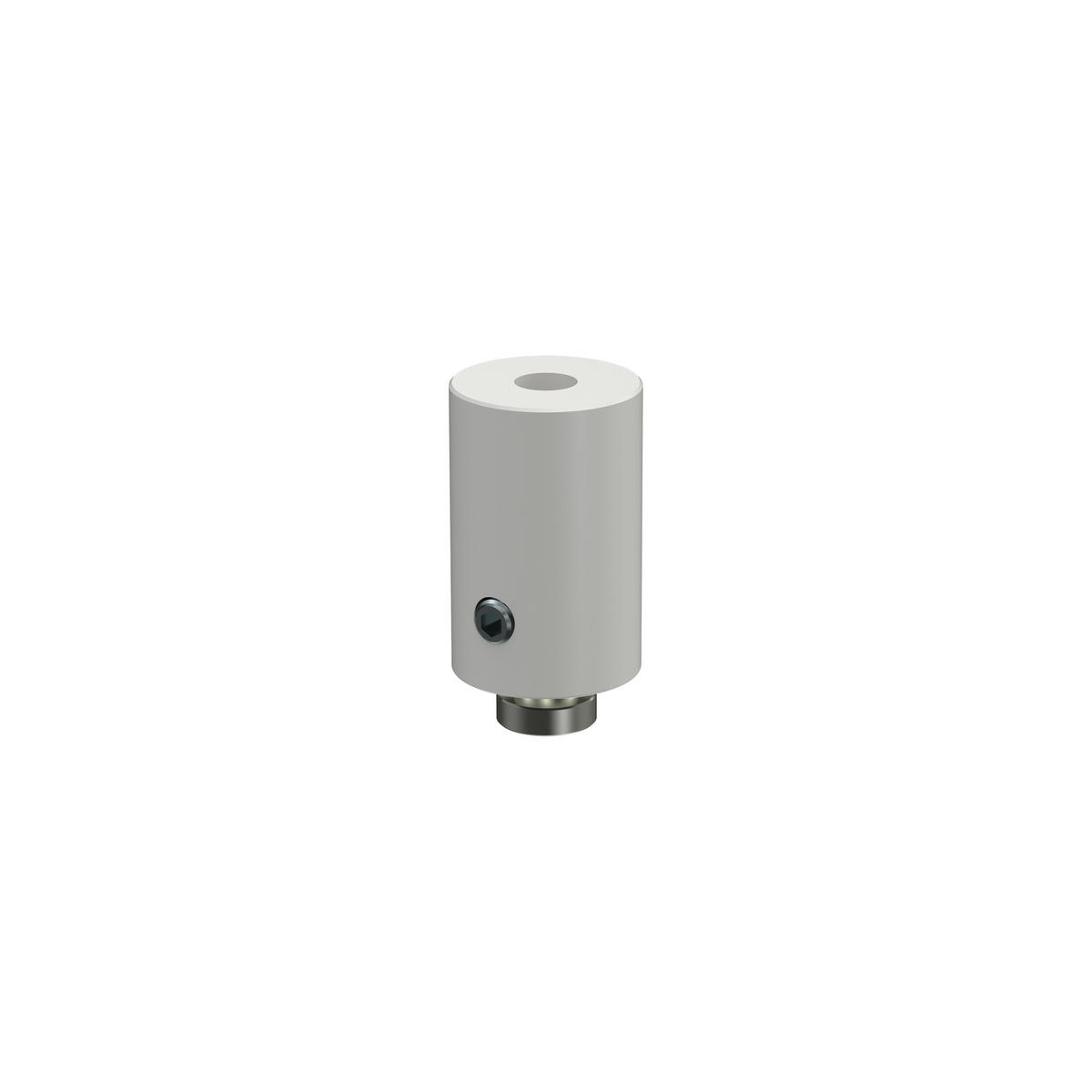 DECKENTRÄGER FÜR INNENLAUFSTANGEN 20 mm Ø, Sonius 1-läufig, Weiß, Packung 2 Stück - Weiß, Metall (1.6/3/1.6cm) - INTERDECO