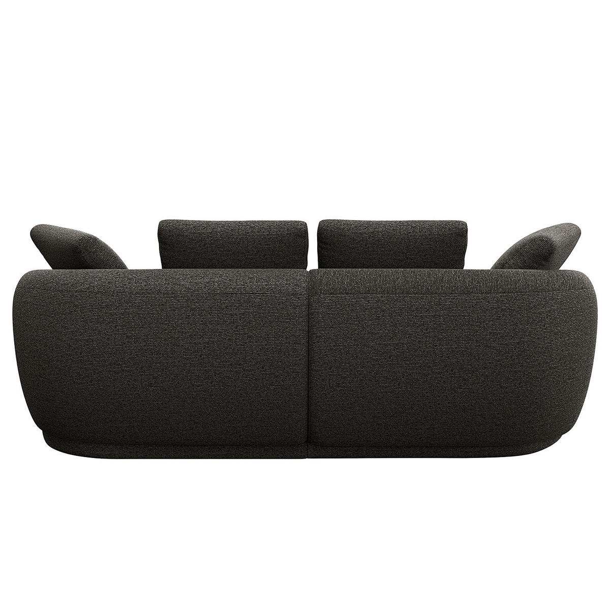 ECKSOFA mit Longchair - Anthrazit/Schwarz, Kunststoff/Textil (217/146cm) - home24