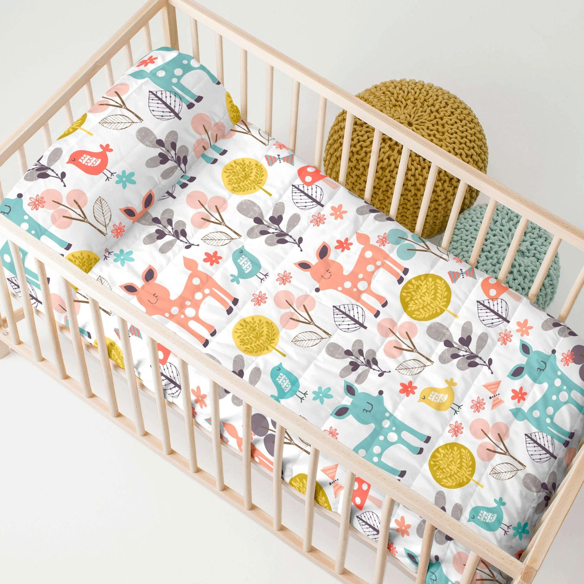 TAGESDECKE woodland 100x130 cm (kinderbett) mehrfarbig - Multicolor, Textil (100/130cm) - Happy Friday