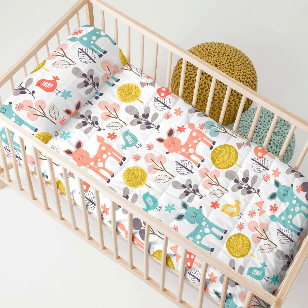 TAGESDECKE woodland 100x130 cm (kinderbett) mehrfarbig - Multicolor, Textil (100/130cm) - Happy Friday