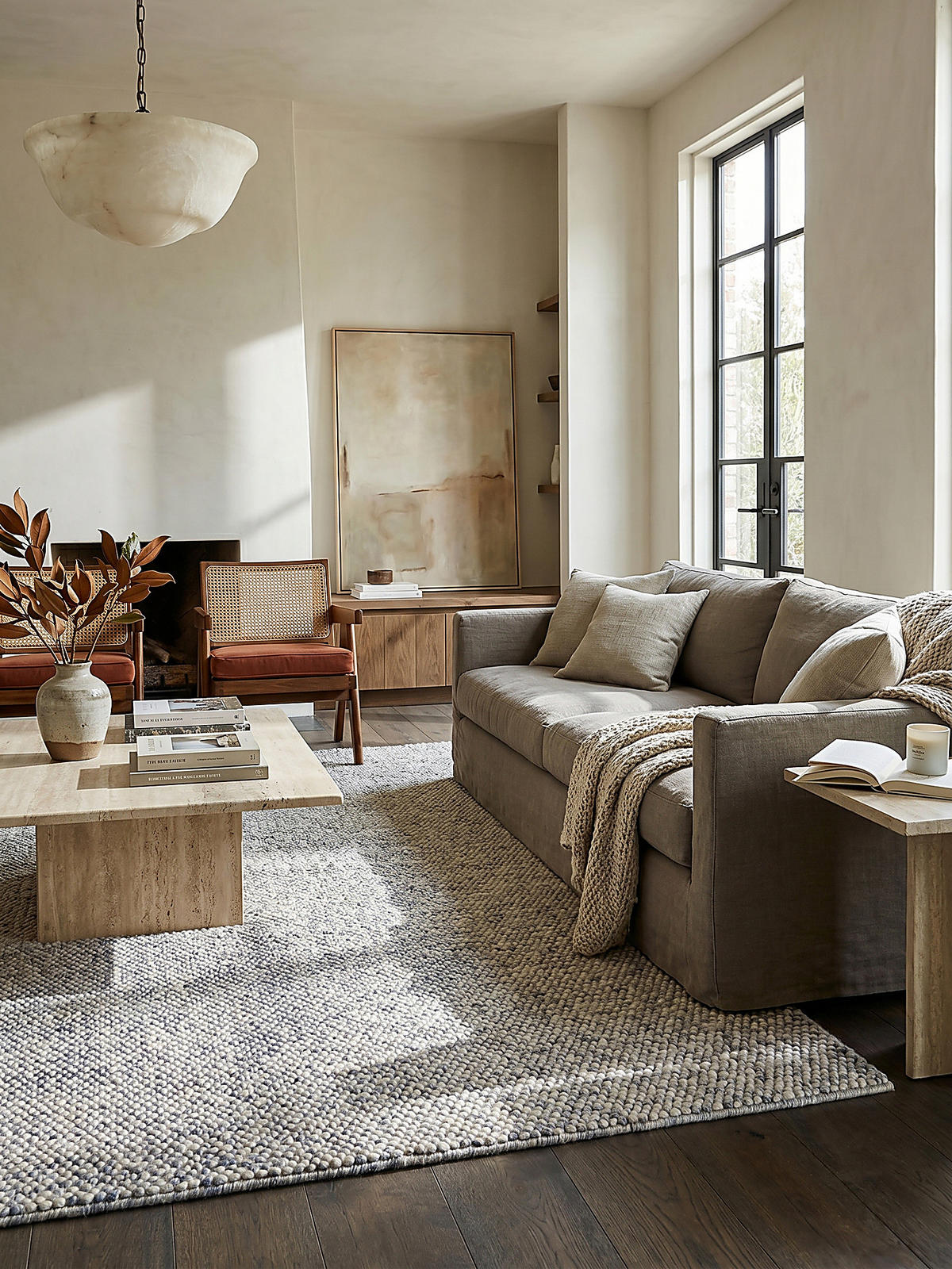 WOLLTEPPICH handgewebt MEDWAY, einfarbig, Hellblau, 80 x 150 cm - Blau, Textil (80/150cm) - KADIMA DESIGN