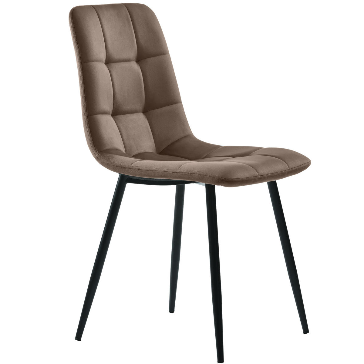 ESSGRUPPE 5-teilig mit Marmor-Look-Tisch 140×80 und vier braunen Samtstühlen mit ergonomischer Form für Küche und Esszimmer, grau-braun - Braun, Holzwerkstoff (80/75/140cm) - Luhomfu
