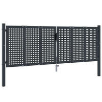 GARTENTOR Anthrazit 300/100 Cm Stahl - Anthrazit, Metall (6/150cm) - vidaXL