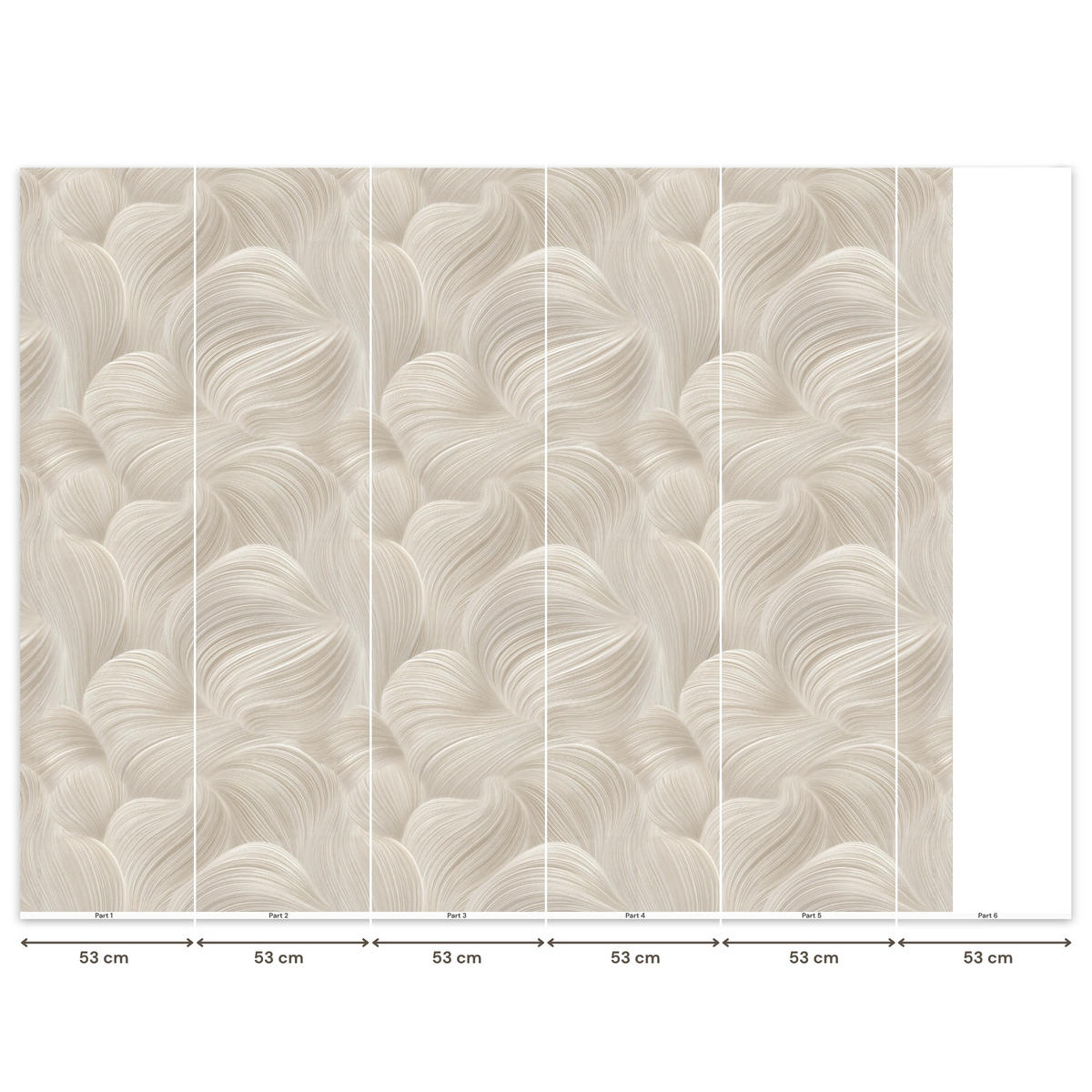 TAPETE - Lines - Ventilator - Beige - 280x220 cm - Creme, Papier (280/220cm) - OnlyWow
