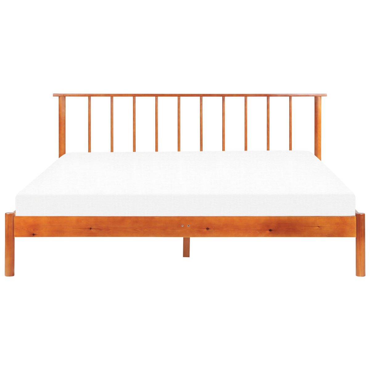 HOLZBETT 180/200cm Heller Holzfarbton Barret - Hellbraun, Holz (180/200cm) - Beliani