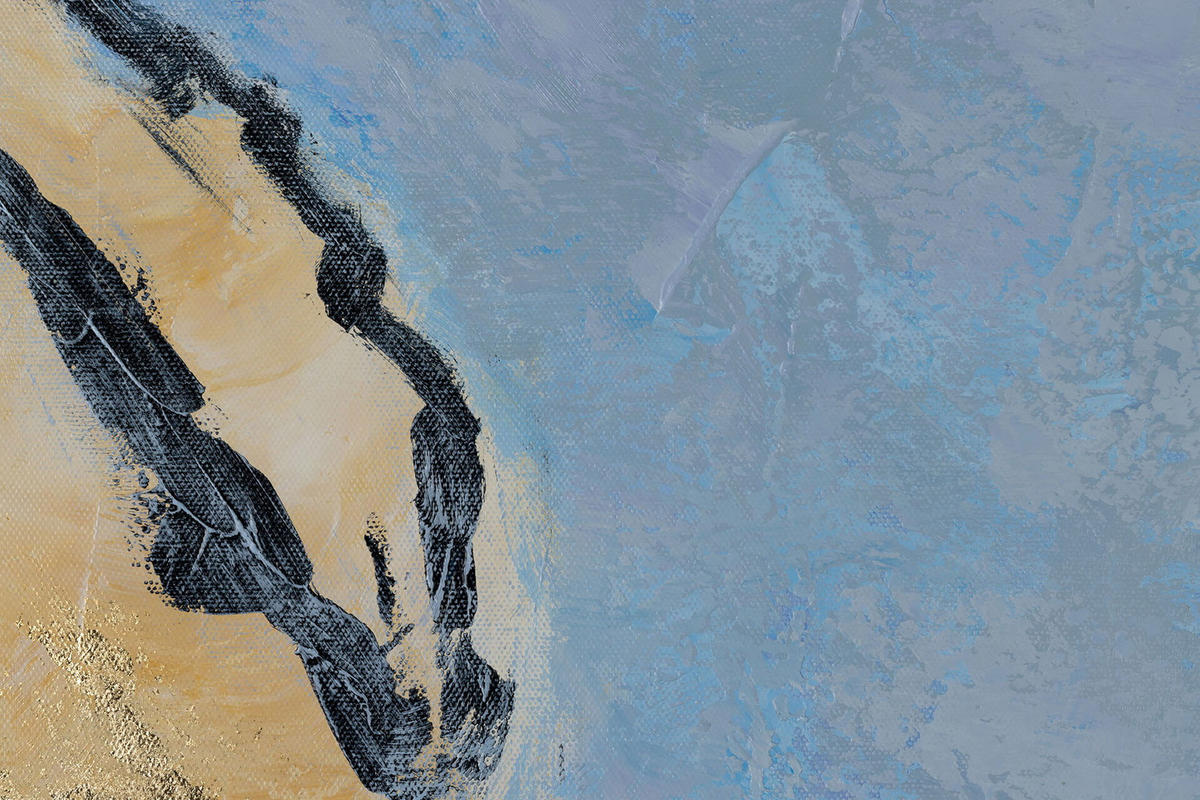 ACRYLBILD HANDGEMALT 75/100 cm - Blau, Holz/Textil (1.8/100cm) - KUNSTLOFT