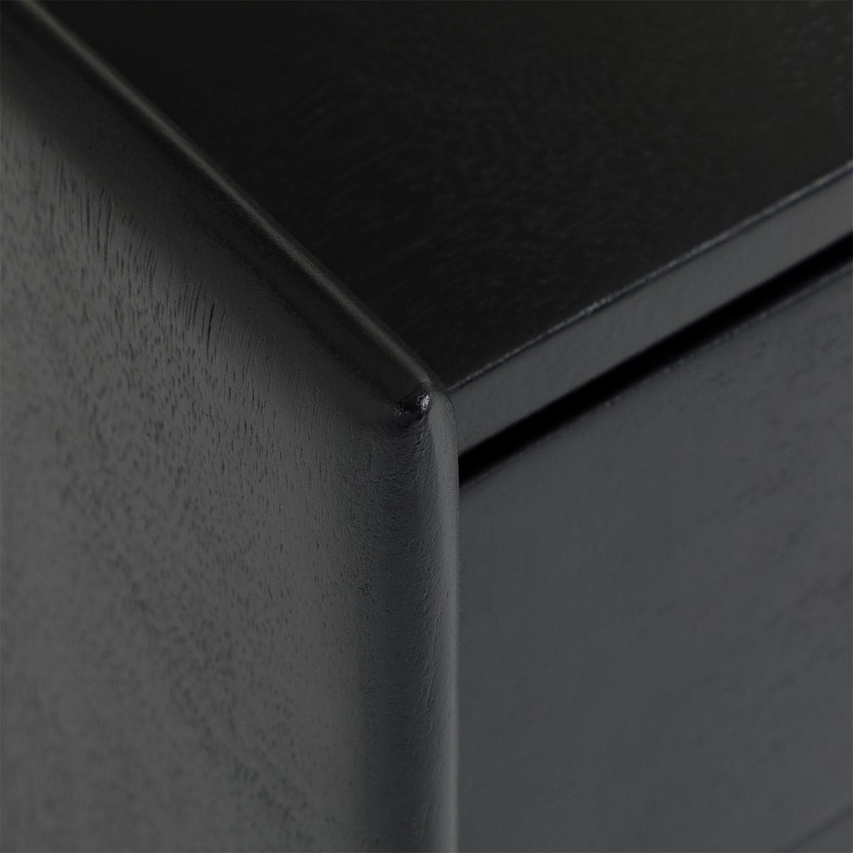 NACHTTISCH TURU schwarz - Schwarz, Holz (55/55/46cm) - IDIMEX