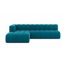 ECKSOFA GRAND L 295 cm, Stoff Salvador, Azurblau, Links - Blau, Holz (295/179cm) - Kaiser Möbel