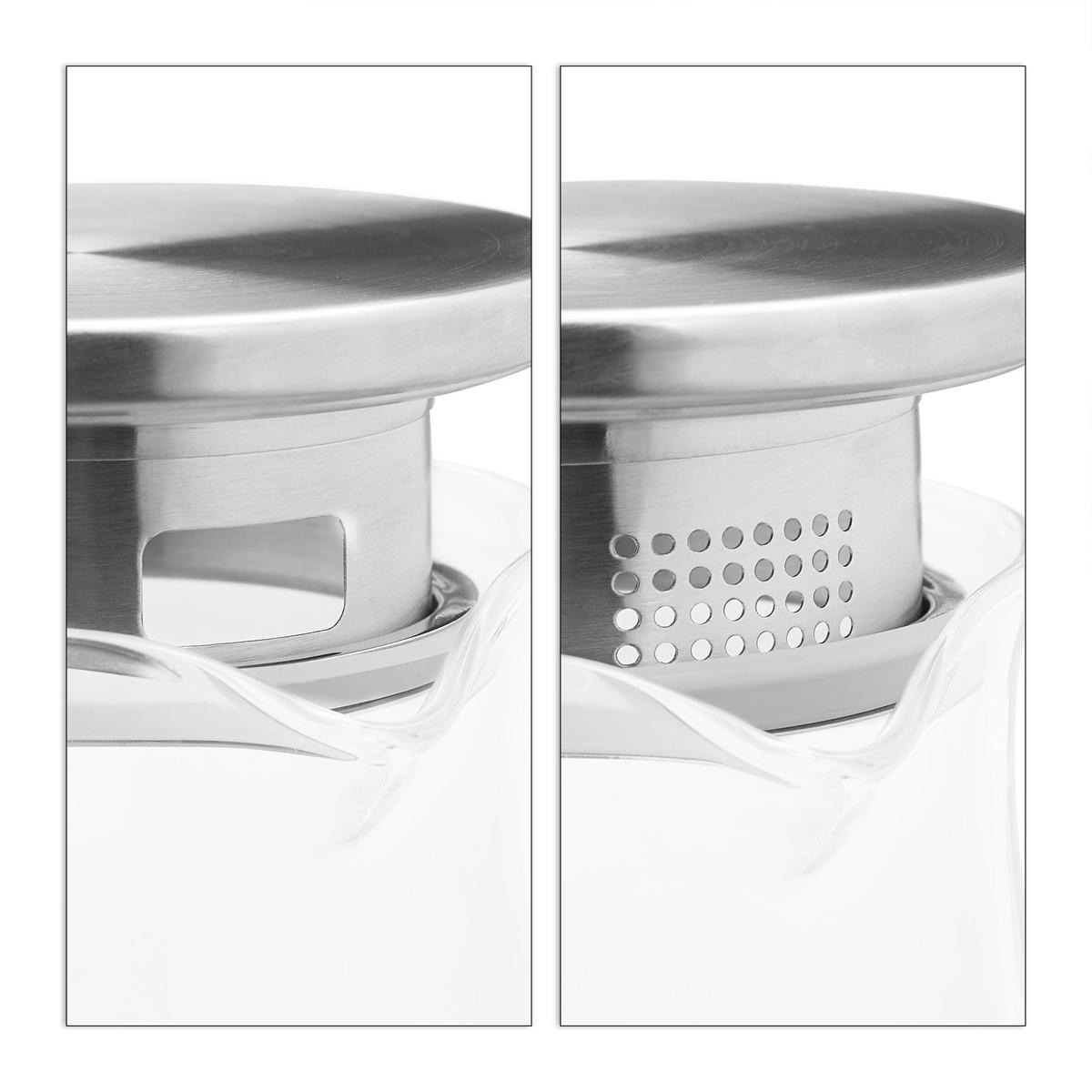 GLASKARAFFE - Transparent, Glas/Kunststoff (1.8L) - Relaxdays