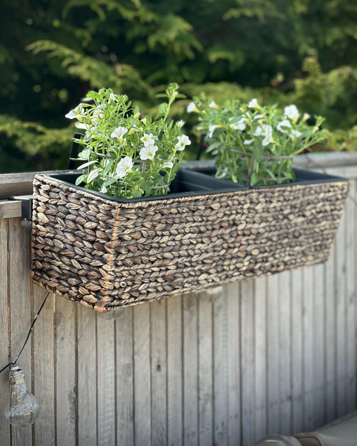 KVĚTINÁČ hnědý obdélníkový 80/20/18 cm Kawala - hnědá, přírodní materiály (20cm) - Beliani