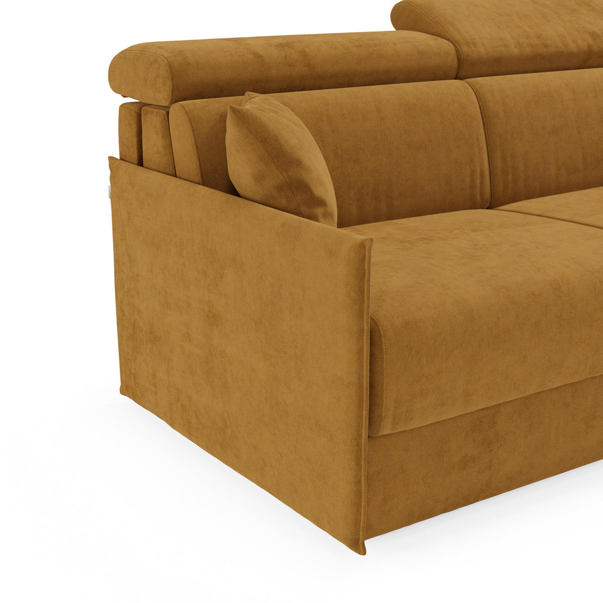 ECKSOFA Miryam - Gelb, Metall (232/98cm) - Divani.store