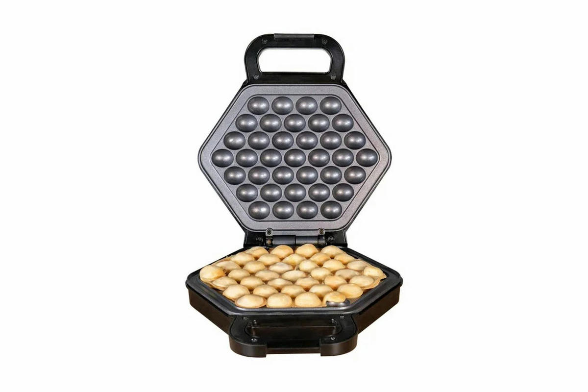 WAFFELEISEN Bubble, 700W, Antihaft, 180° drehbar - Schwarz, Kunststoff (38/32.6/56.5cm) - Westfalia