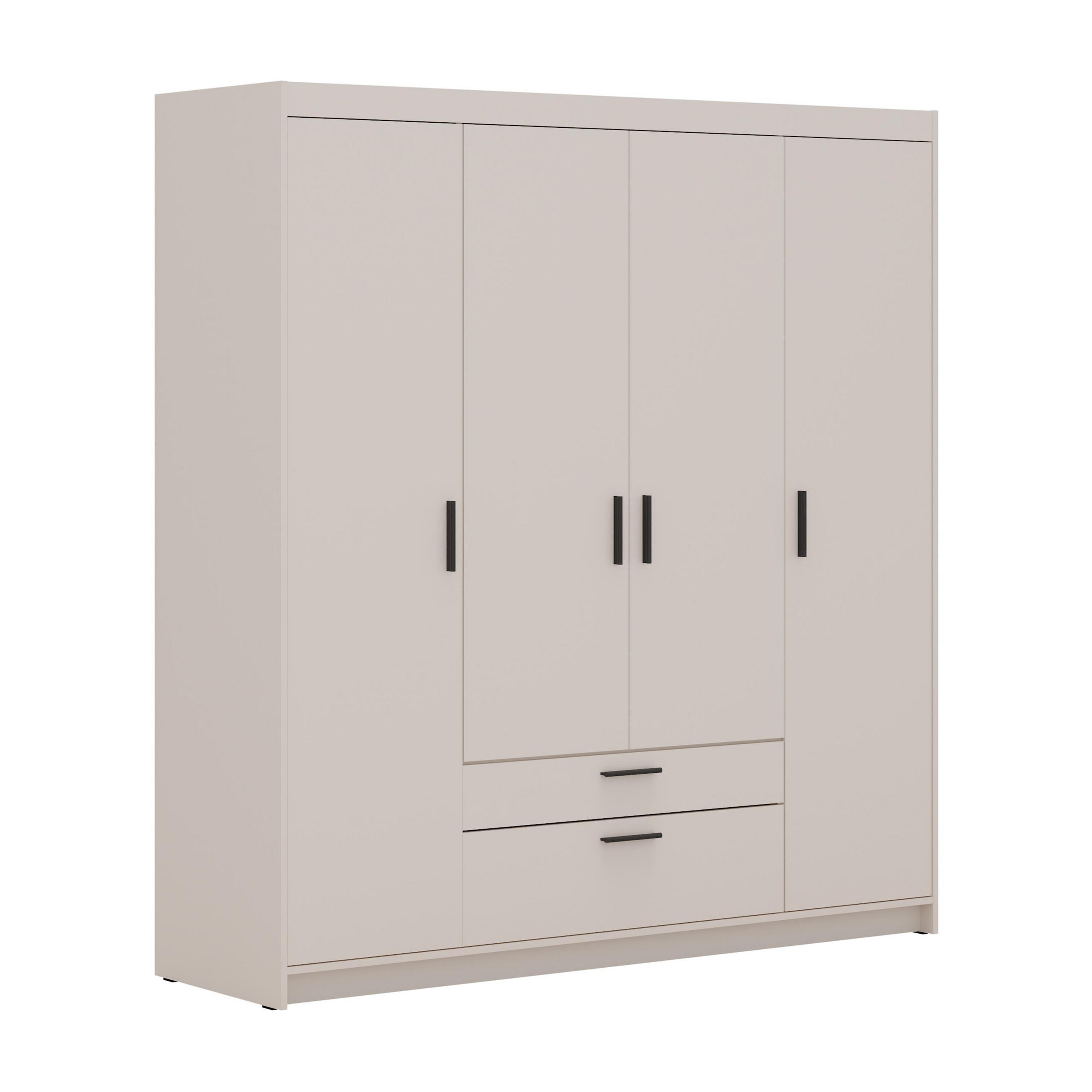 AX Living Kleiderschrank Beige 176.3x190.5x53 cm