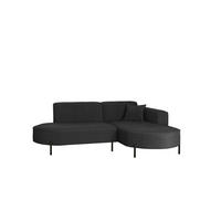 ECKSOFA L-Form Designer Modena Rein Stoff Noel Graphit Rechts - Graphitfarben, Holz/Textil (236/165cm) - Kaiser Möbel