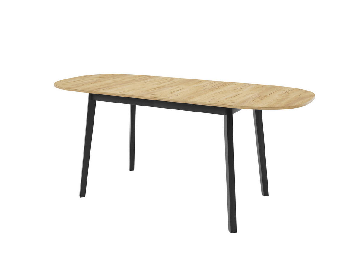 ESSTISCH VITO S Ausziehbar 150 - 190 / 80 x 77 cm - Schwarz/Weiß, Holz (150/80/77cm) - MASSENO