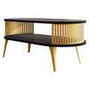 COUCHSITCH Roenni Oval Gold - Goldfarben/Schwarz, Holzwerkstoff/Metall (100/50/44cm) - MIRJAN24