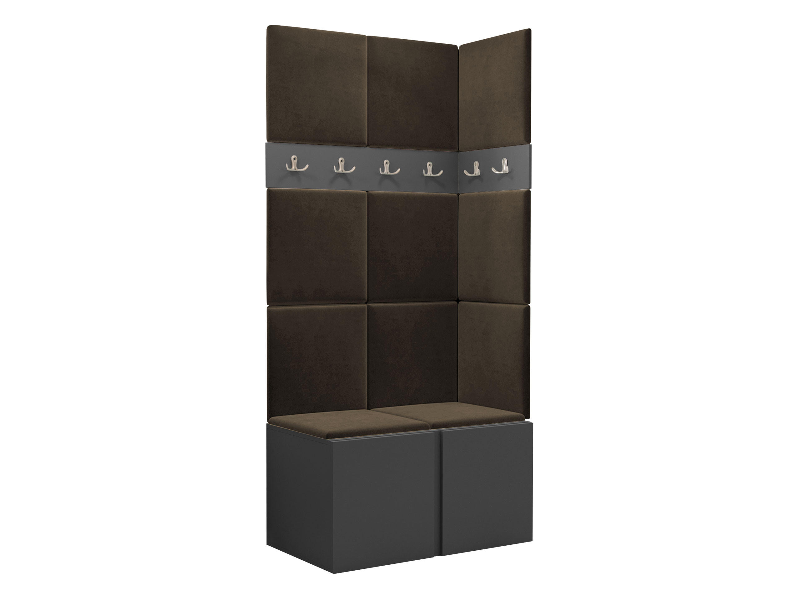 Mirjan24 Garderoben-Set Graphit, Braun 84x186x46 cm