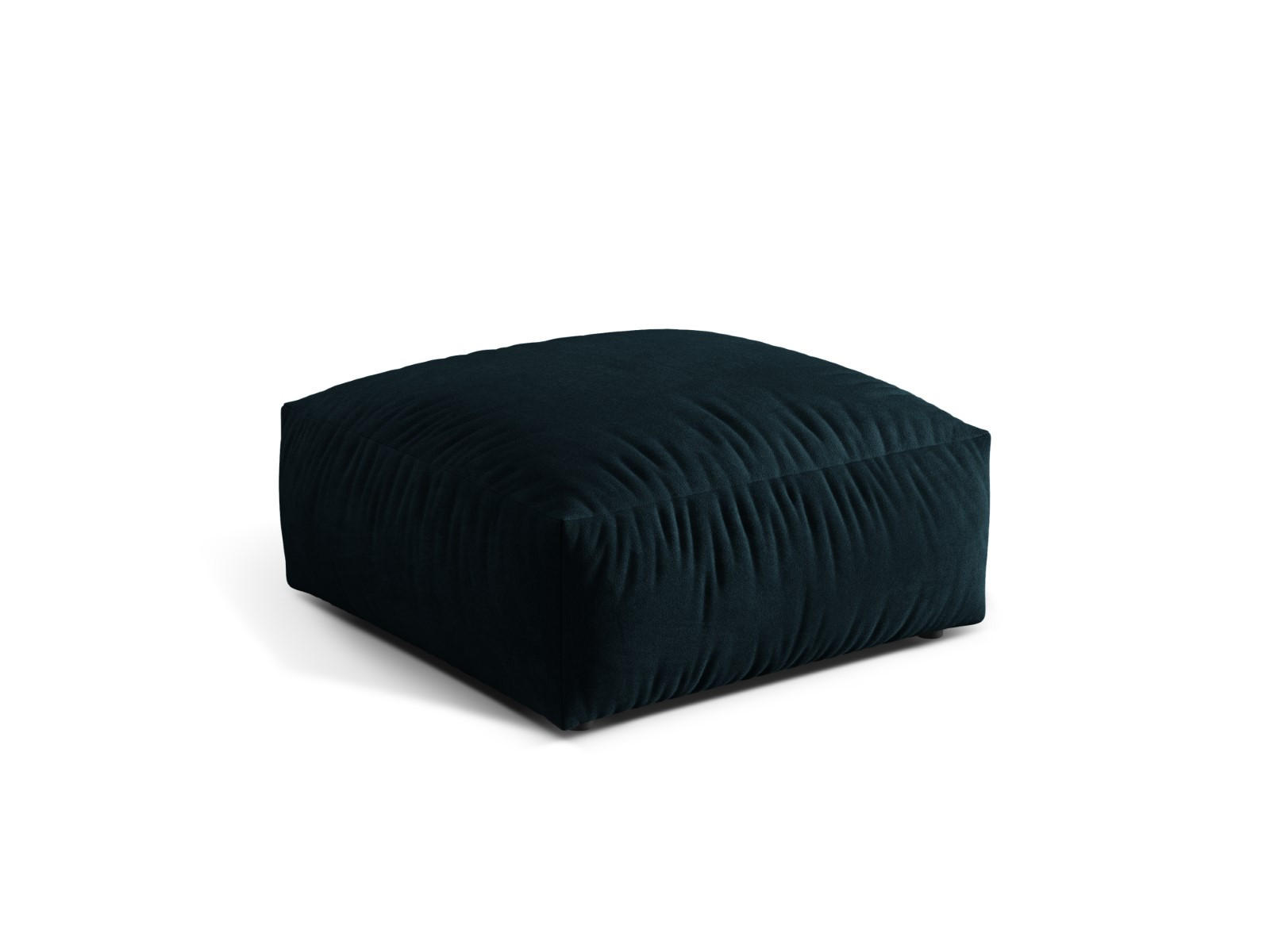 POUF Martina aus Samt dunkel petrol - Petrol, Textil (106/44/106cm) - Micadoni