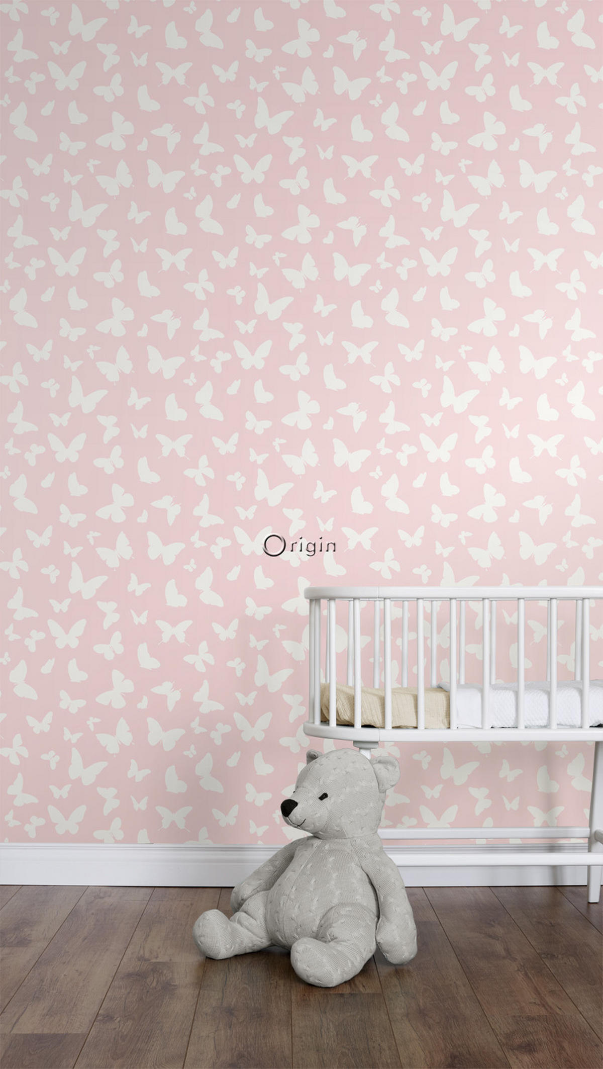 TAPETE Schmetterlinge 53 cm x 10.05 m - Pink, Papier (53/0.1cm) - Origin Wallcoverings