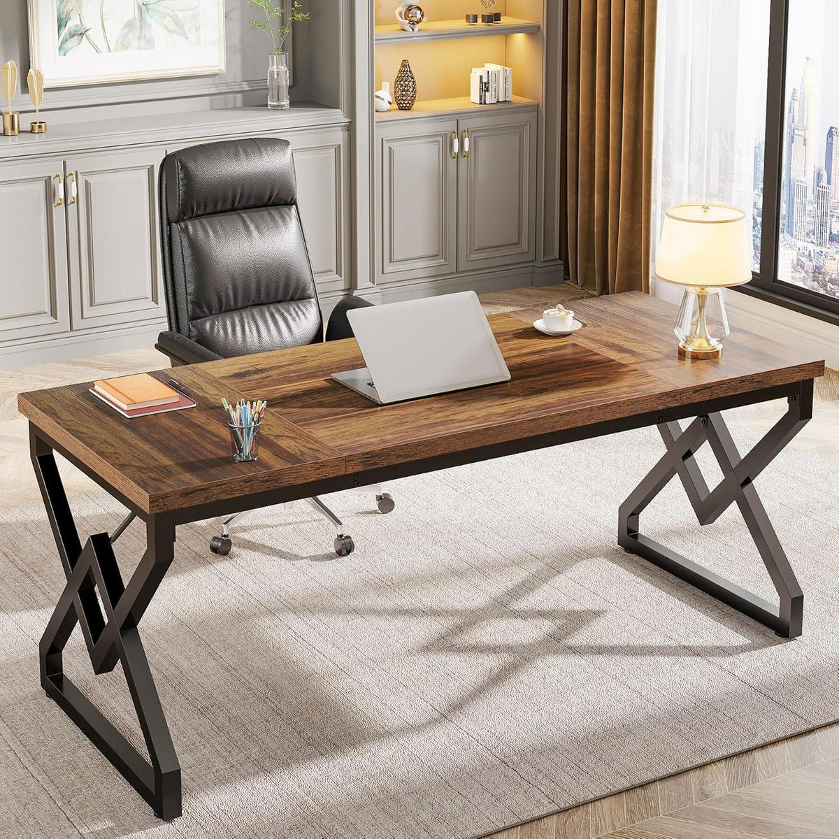 SCHREIBTISCH 160 cm Rustikales Braun - Braun, Holzwerkstoff (70/160/75cm)