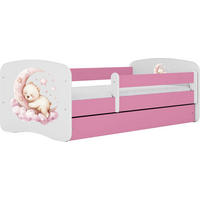 KINDERBETT Emily mit Schublade und Matratze, Rosa 70x140 cm - Roségold/Rosa, Holzwerkstoff (140/70cm) - WFL GROUP