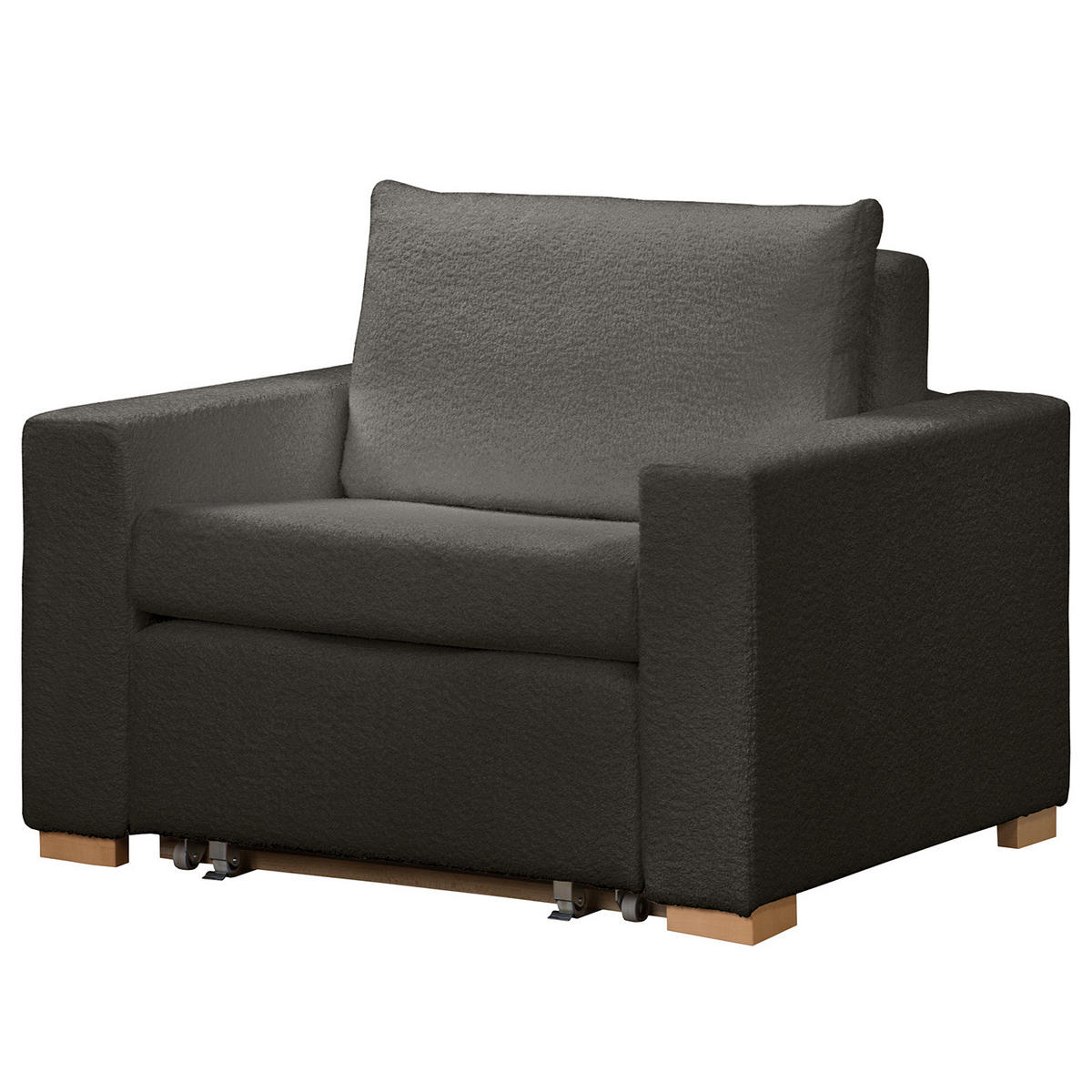 SCHLAFSESSEL - Anthrazit/Buchefarben, Buchenholz/Textil (110/90/90cm) - home24