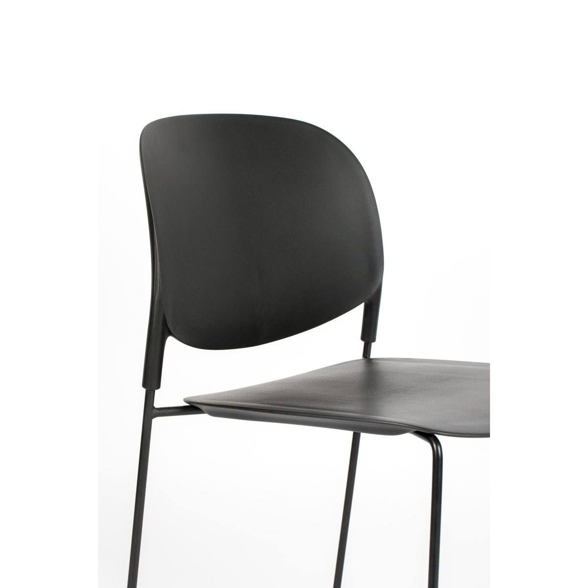 ESSZIMMERSTUHL Stacks Schwarz - 4 er Set - Schwarz, Kunststoff (48.5/80/52.5cm) - Housecraft Living