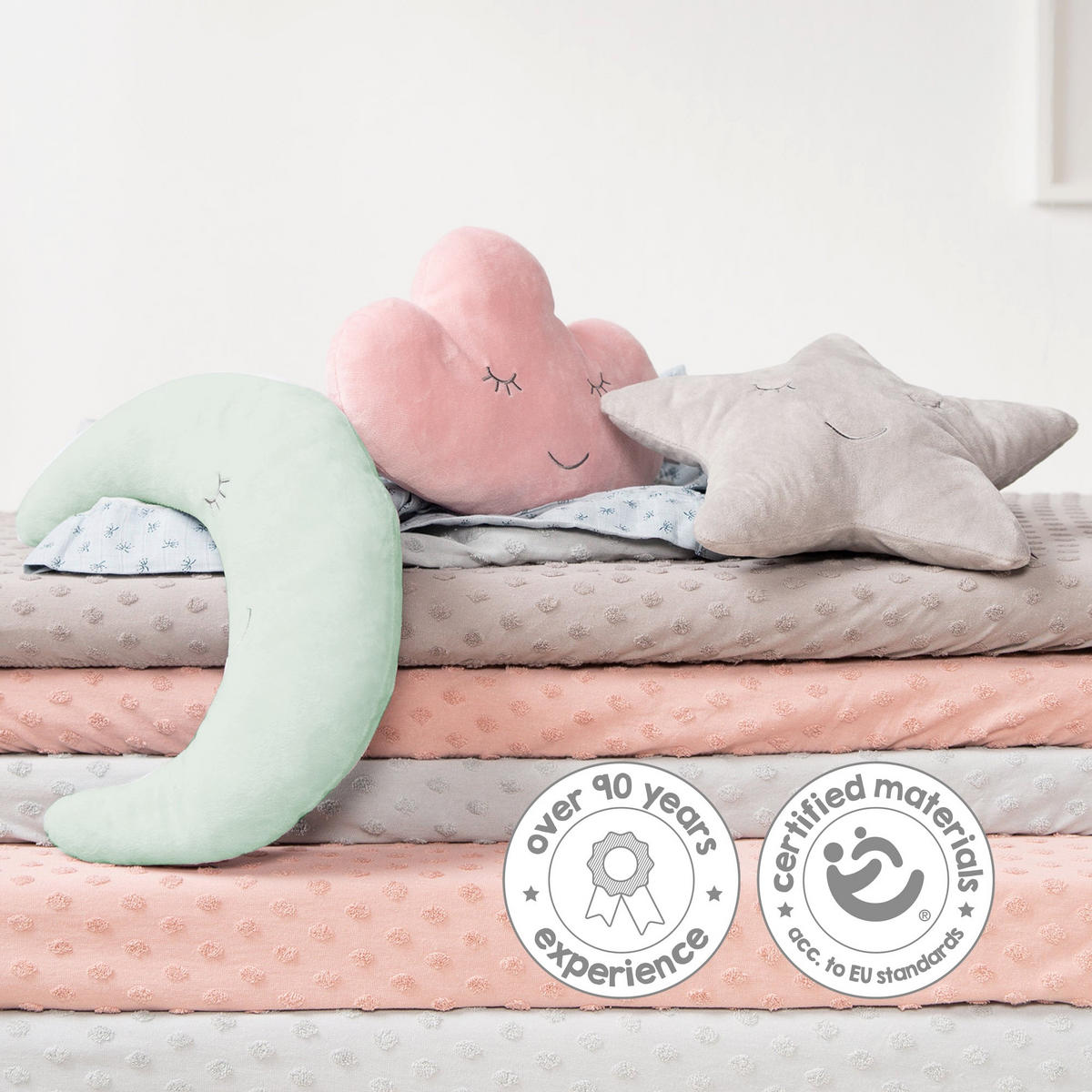NACKENKISSEN Mond grün - Grün, Textil (25/8cm) - Roba