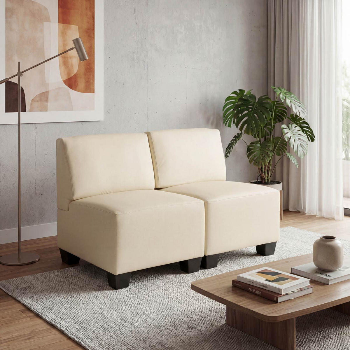 2-SITZER Beige - Beige/Creme, Textil (114/76/72cm) - MCW