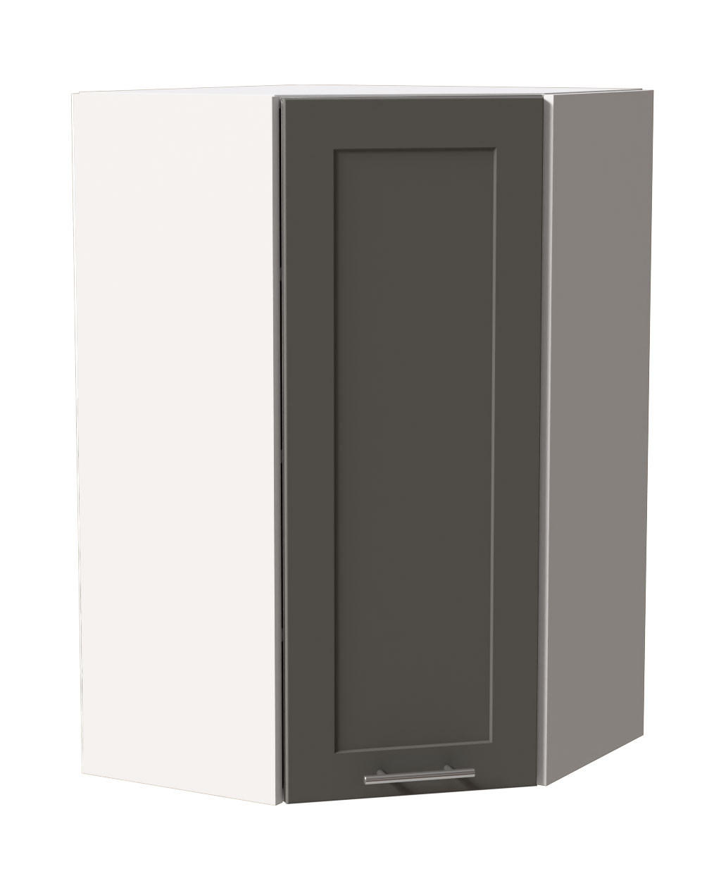 HÄNGESCHRANK Oslo W4/10/60 Weiß / Dust Grey Matt 60 / 60 / 96cm - Weiß/Grau, Holz/Holzwerkstoff (60/96/60cm) - Feldmann-Wohnen