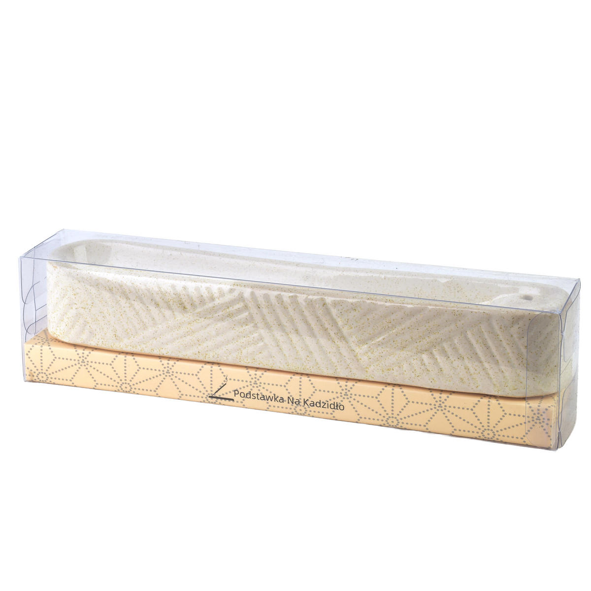 RÄUCHERSTÄBCHENHALTER 1 Stk Creme 20/4/3cm Keramik im Geschenkkarton - Creme, Keramik (4/5/20cm) - Mondex