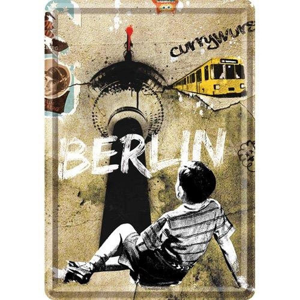 MINIBLECHSCHILD 10/14 cm CityStyle Berlin Street Art - Multicolor, Metall (10/14/0.1cm) - Nostalgic-Art
