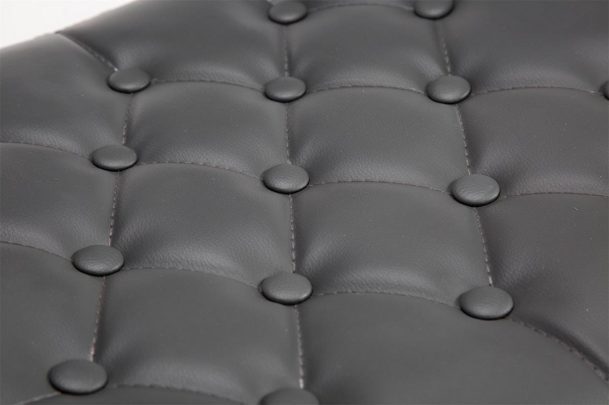 BARHOCKER Dubai, Gestell Metall in Chromoptik, Kunstleder Grau - Chromfarben/Grau, Kunststoff/Textil (52/100/55cm) - TPFLiving
