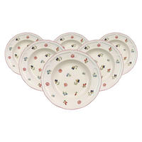 SUPPENTELLER Petite Fleur weiß ø 22,8 cm 6er Set - Weiß, Keramik (22.8cm) - Villeroy & Boch