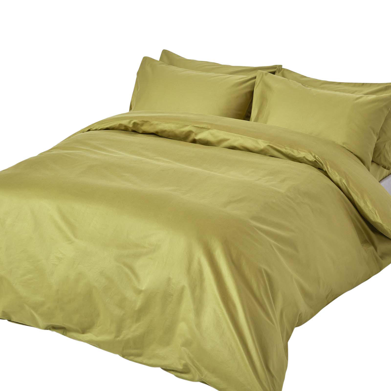 BETTWÄSCHE Premium, Ägyptische Baumwolle, Fadendichte 1000 - Olivgrün, Textil (200/200cm) - Homescapes