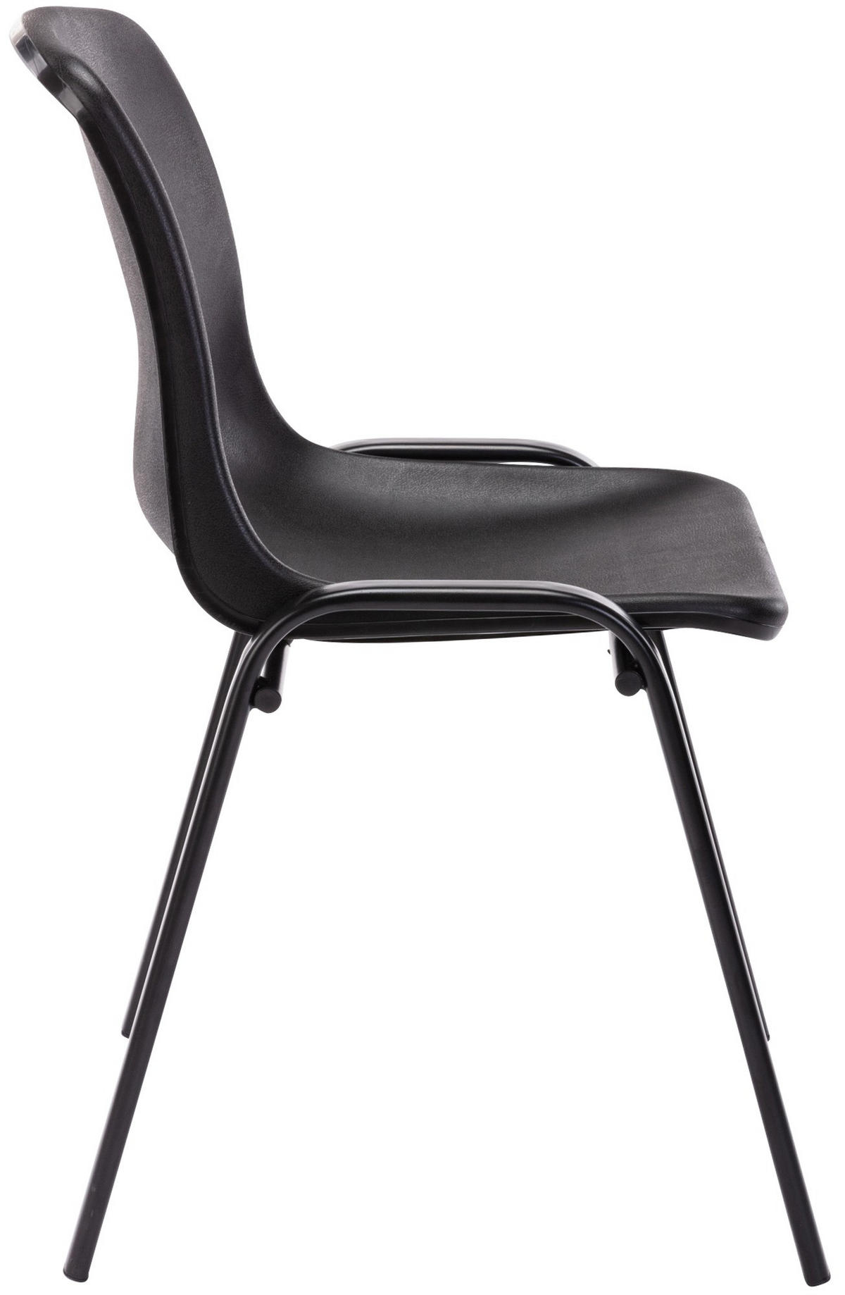 STAPELSTUHL Kunststoff schwarz - Schwarz, Kunststoff/Metall (47/76/52cm) - CLP