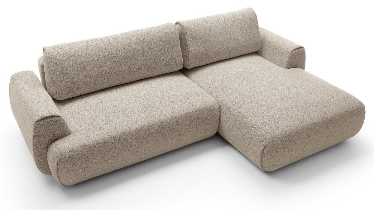 ECKSOFA mit Schlaffunktion 270 cm Ralto, Rechts, Beige - Beige, Holz (167/270cm) - Emporius