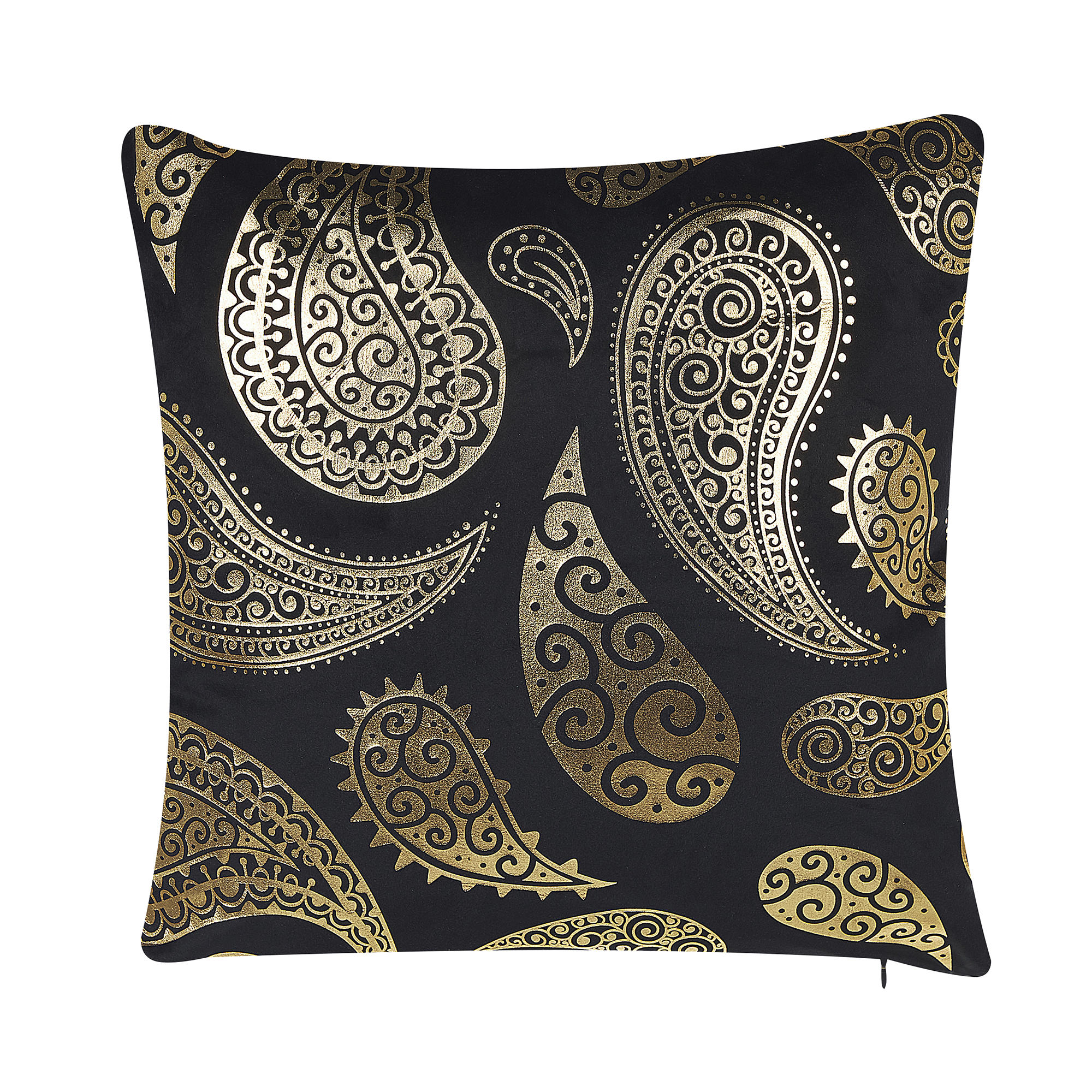 DEKOKISSEN 2er-Set Gold 45/45 cm Ursinia - Goldfarben, Textil (45/45cm) - Beliani