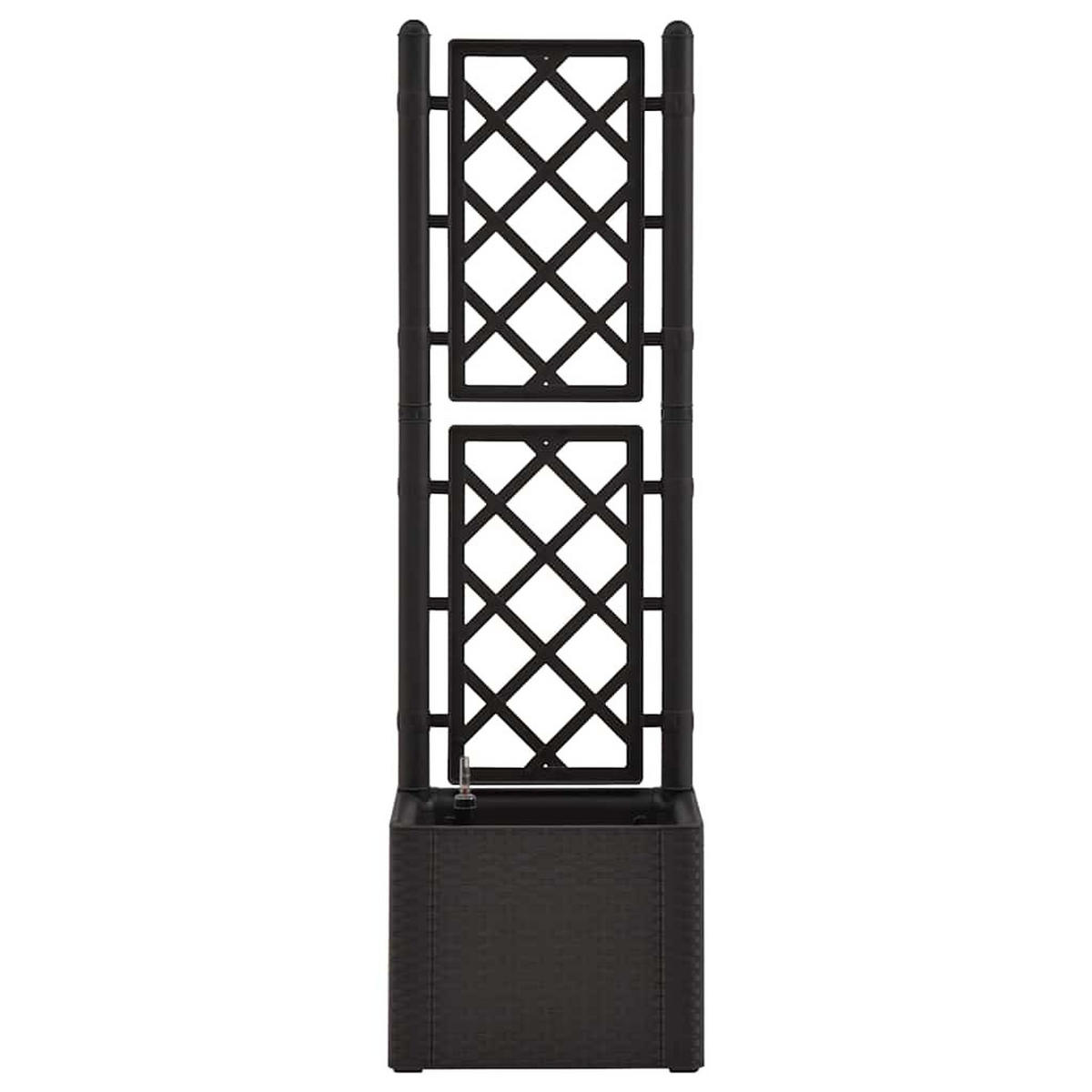 RANKKASTEN Pflanzgefäß BAYO Anthrazit 43x43x142 cm - Anthrazit, Kunststoff (43/142/43cm) - DELUKE