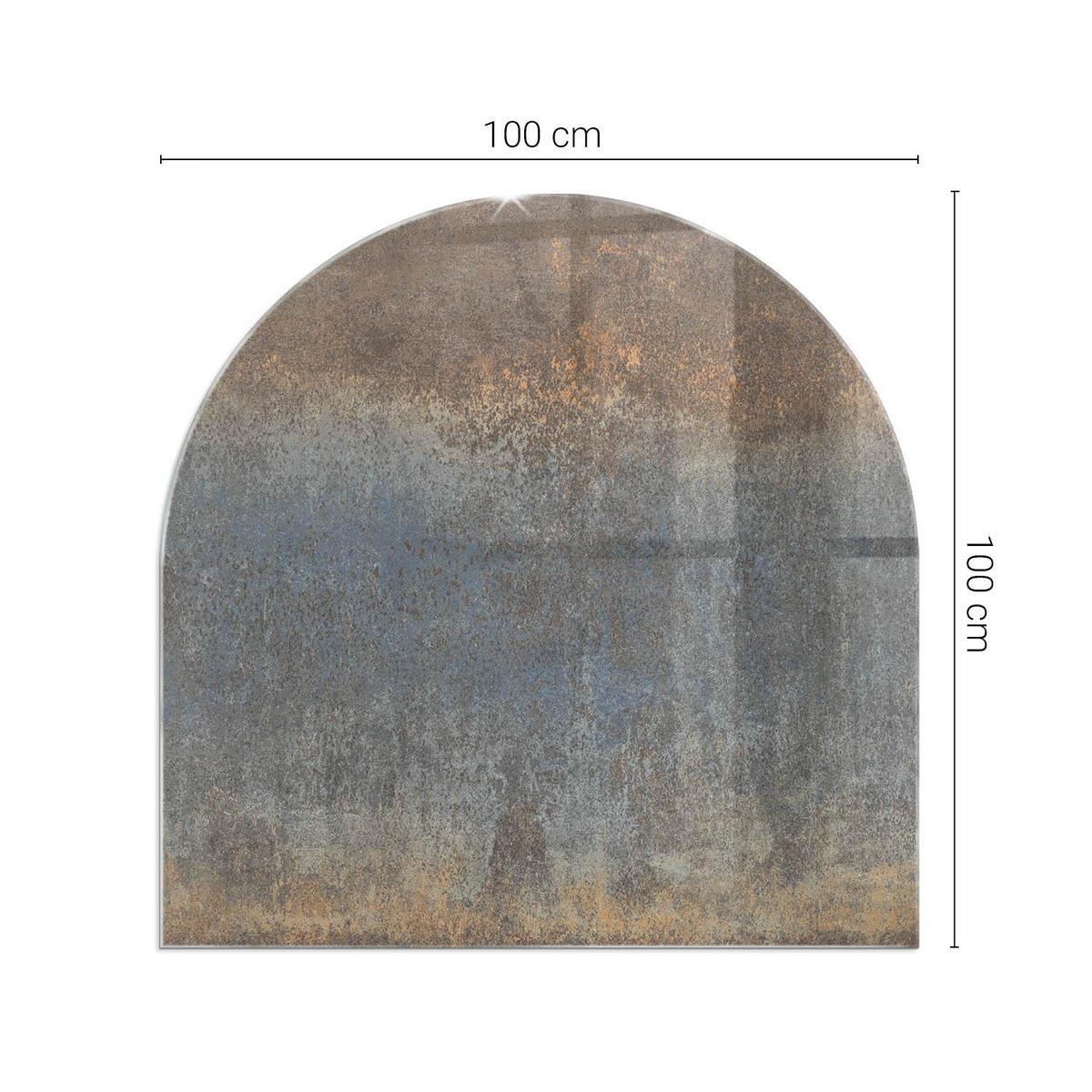 GLASPLATTE für Kamin 100x100 cm Braun - Braun, Glas (100/100/0.4cm) - ArtPrintCave