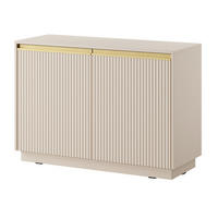 KOMMODE 2 Türen 104 cm Baron - gold accessories, Beige - Beige, Holz (104/72/39cm) - Emporius