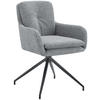 ESSZIMMERSTUHL Stoff Grau - Schwarz/Grau, Textil/Metall (58/85/63cm) - CLP