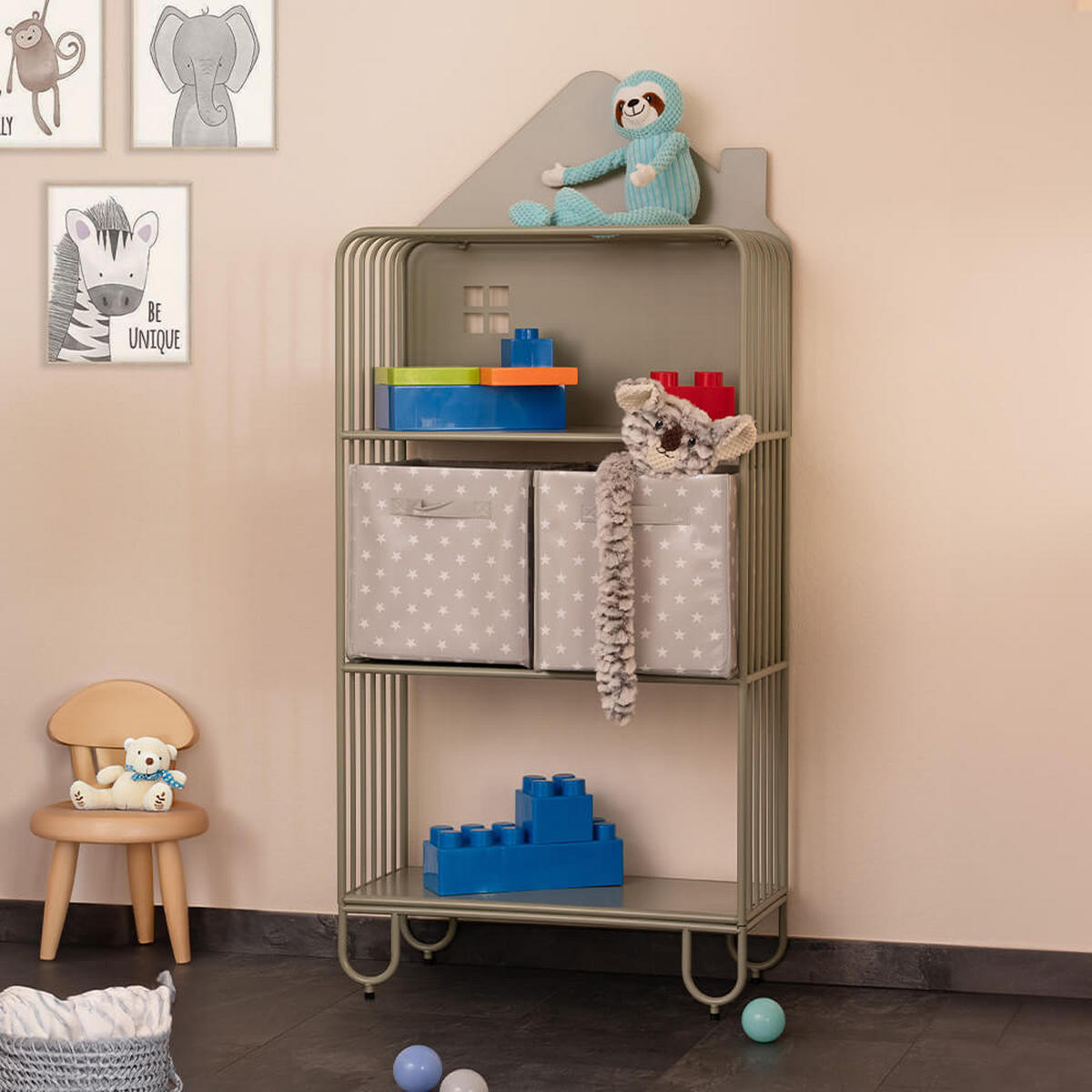 KINDERREGAL TODO - Farbe: Grün - Salbeigrün, Metall (61/134/28cm) - Home Deluxe