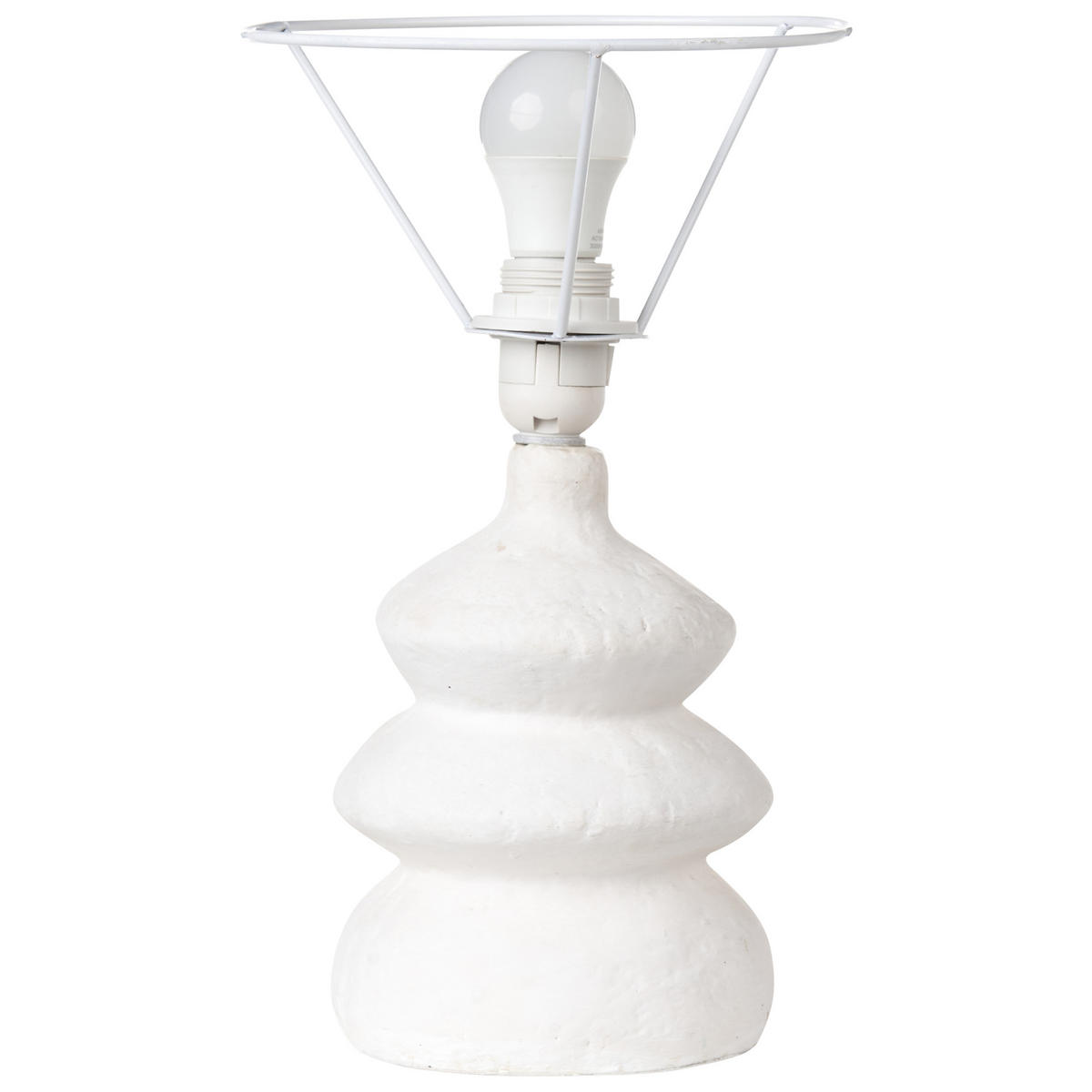TISCHLEUCHTE Weiß Arapey - Weiß, Papier (23/23/39cm) - Beliani