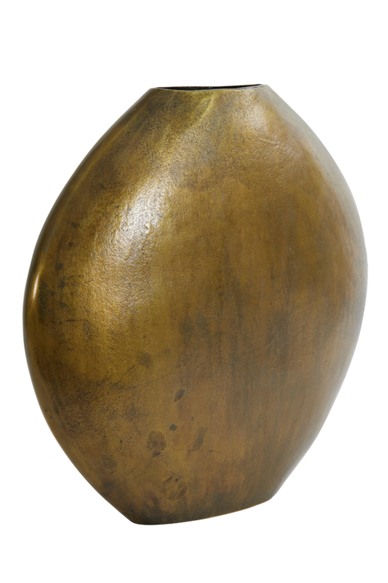 VASE Positano Bronze 53/7/53 cm - Bronzefarben, Metall (53cm) - Light & Living